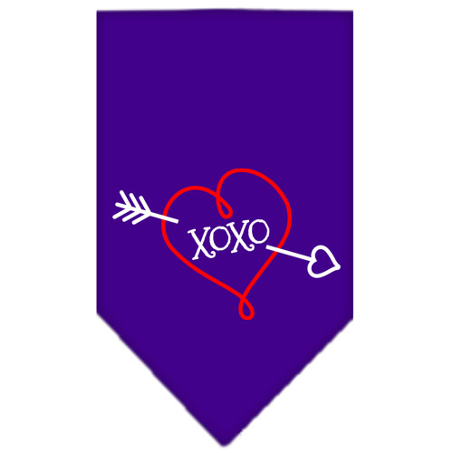 XOXO Screen Print Bandana Purple Large